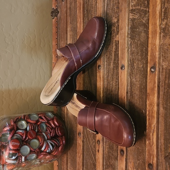 Softspots Shoes - Softspots Brown Leather Loafer Mule